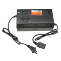 Black 72V20AH electric car charger for professional lead-acid batteries with compact design