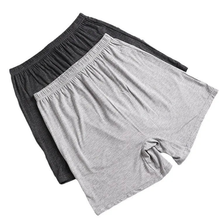 Men's solid colour modal boxer shorts on a white background, showing high-waist design.