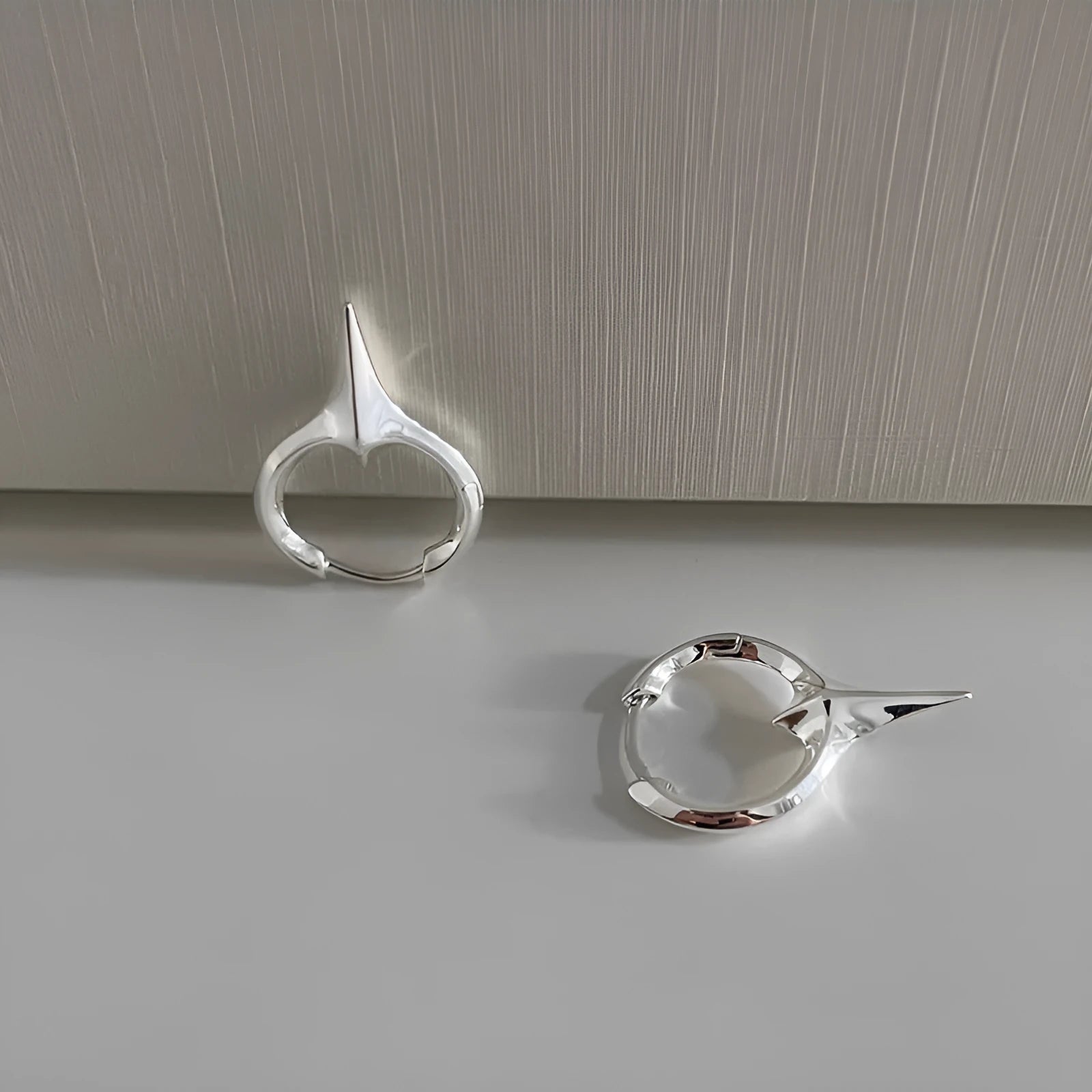 Geometric star earrings for women with copper white gold electroplated finish