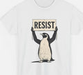 Loose fit short sleeve cotton T-shirt in black on a hanger.