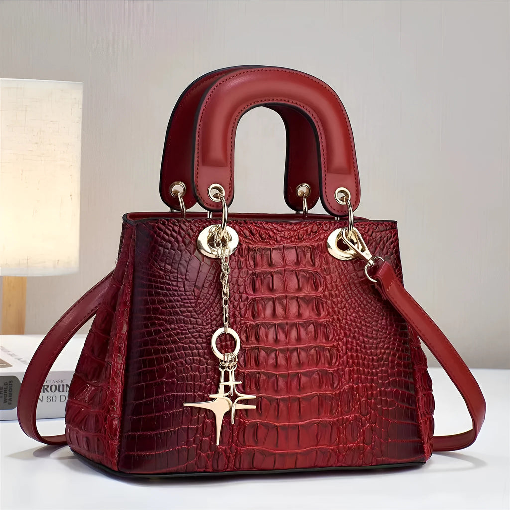 Women's PU shoulder messenger bag, horizontal square, embossed detail, single strap, available in beige green black white khaki red