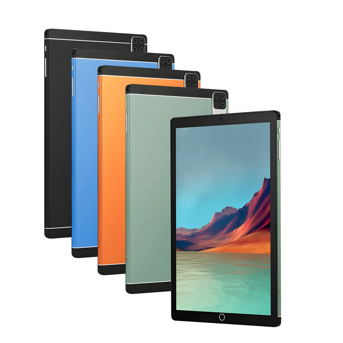 11.6 inch Android 15 tablet PC with dual SIM slots and GPS in black, blue, green, or orange