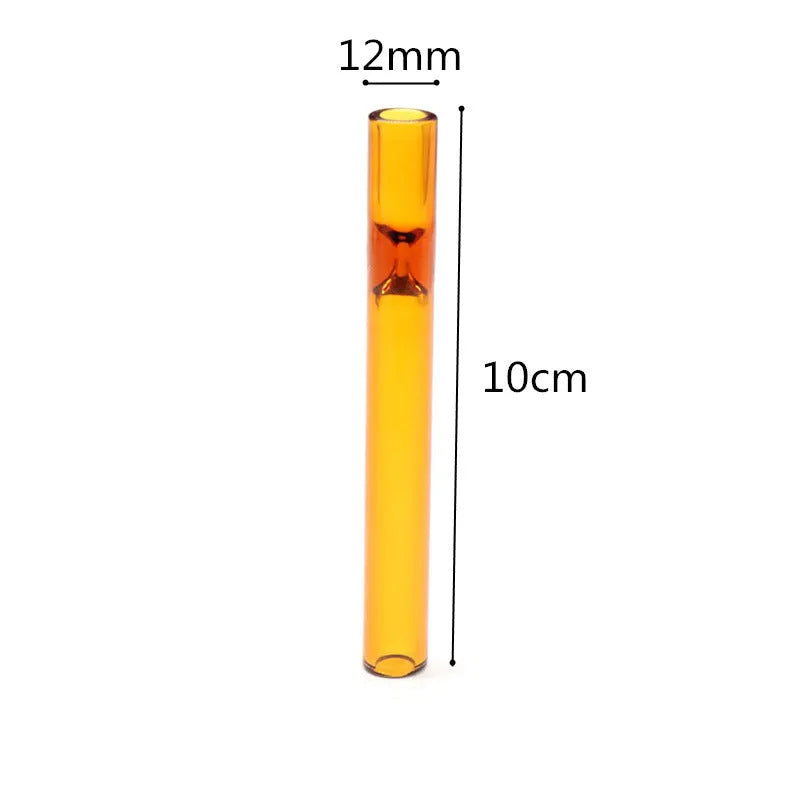 Clear straight glass suction nozzle for hookah and shisha pipes with telescopic design
