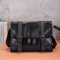 Black Korean-style commuter men's backpack with anti-theft features and decorative stitching