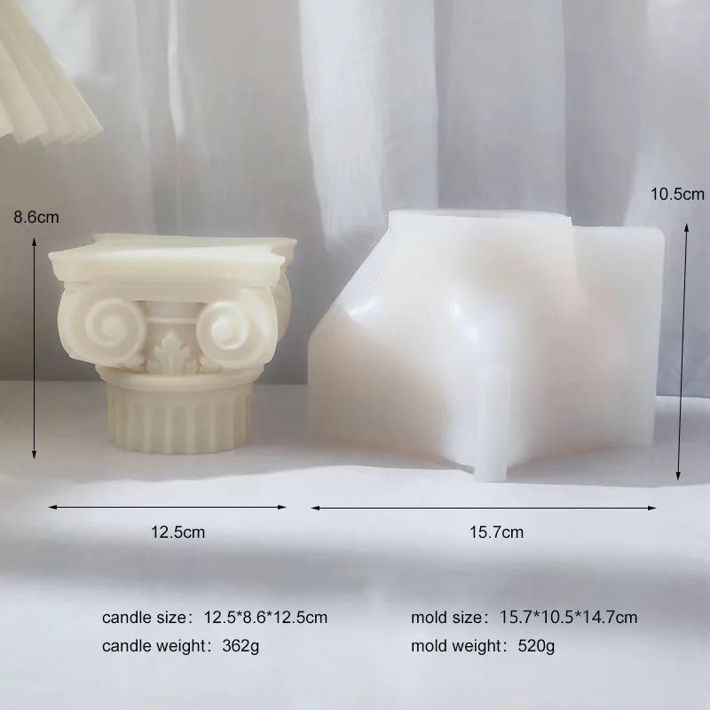 Roman Pillar silicone craft mould for candles, chocolate, plaster and decorations