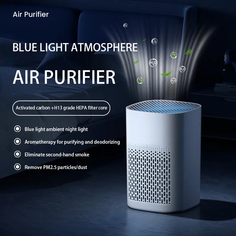 Simple style desktop air purifier with USB connection and heating function for small rooms