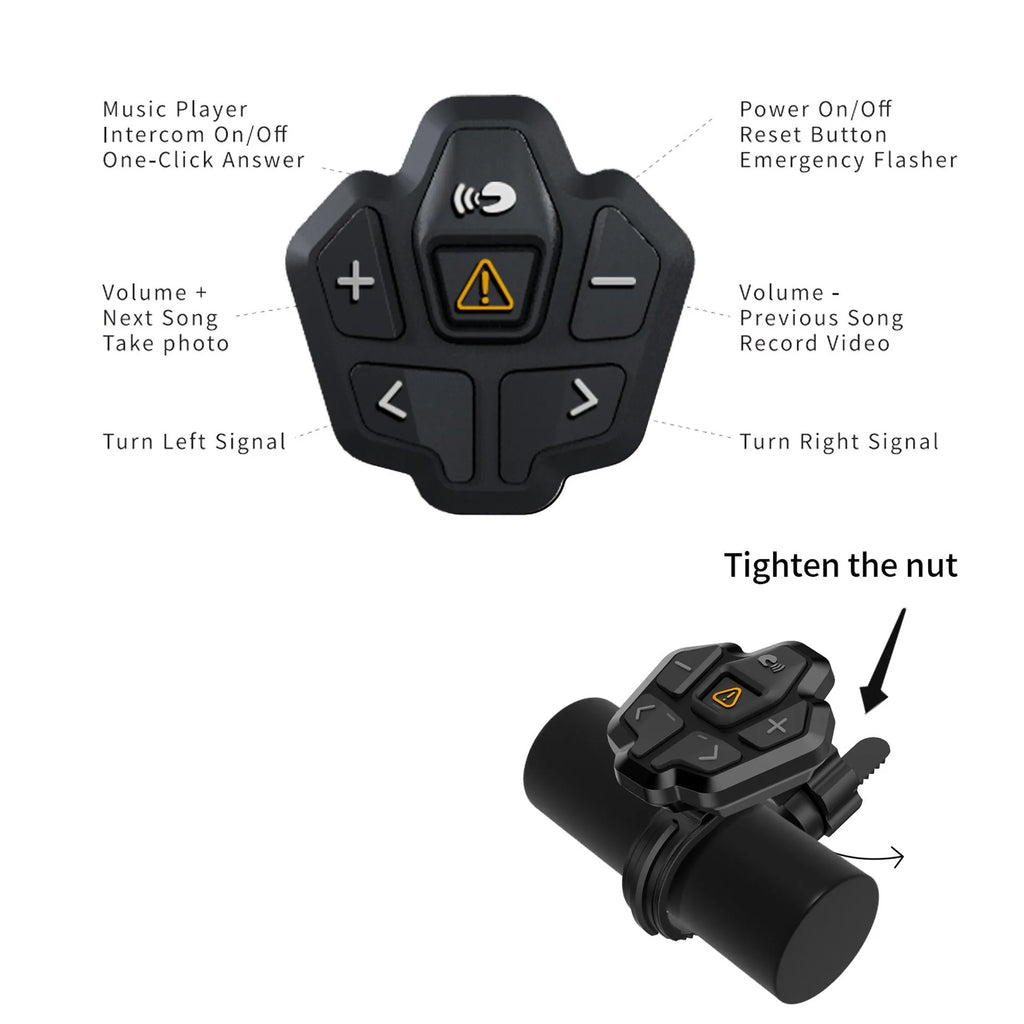 Black and grey smart adult cycling helmet with integrated Bluetooth warning lights.