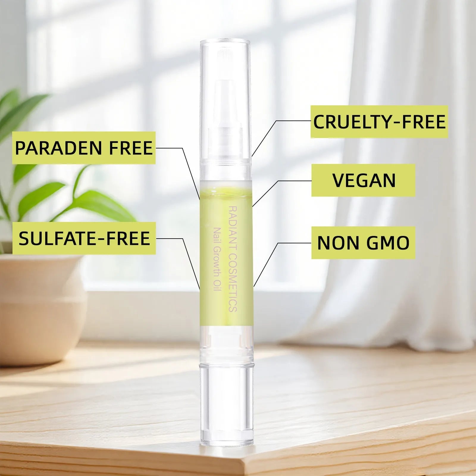 3ml nail growth oil bottle for wash-free nail and cuticle treatment