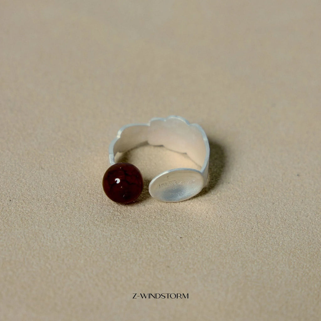 Alloy ring or bracelet with electroplated diamond-shaped decoration and small round spoon stewed pork design