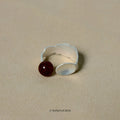 Alloy ring or bracelet with electroplated diamond-shaped decoration and small round spoon stewed pork design