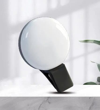 Round fill light for make-up selfies, always bright, in Black, Pink or White, for mobile phone use