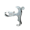Zinc alloy archery release aid with two-axis adjustment and harpoon clip