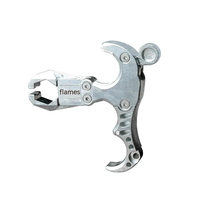Zinc alloy archery release aid with two-axis adjustment and harpoon clip