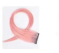 60cm long gradient curly hair wig patch extension in mixed silk material showing vibrant colour options