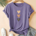 Women's pure cotton short sleeve t-shirt with Chinese art retro print design in blue colour