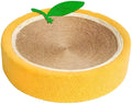 Round yellow sisal cat scratching board and bed for small breeds