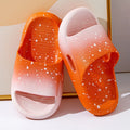 Children's PVC summer slippers in gradient colours with non-slip soles