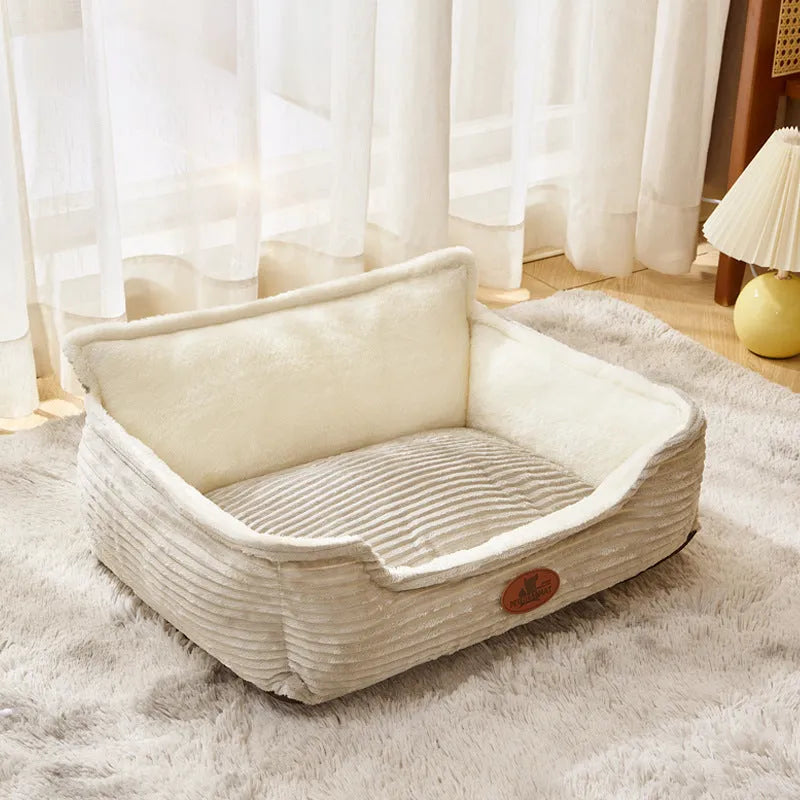 Universal kennel with removable washable bed for small and medium dogs and cats, Coffee or White