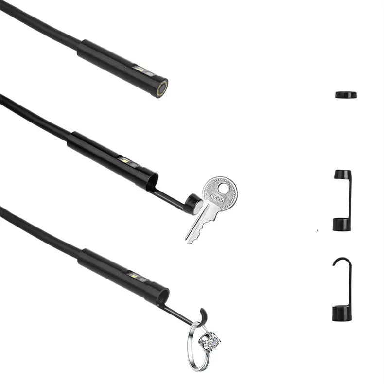 F300 wireless dual lens endoscope with 5.5mm and 8mm waterproof probes for inspection work