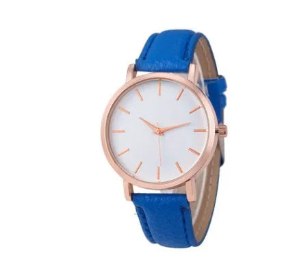 Square quartz watch with PU leather strap showing grey colour option and 35.5mm case