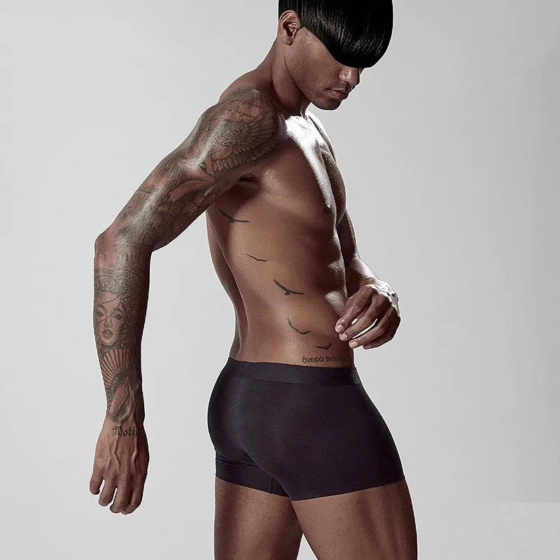 Seamless modal men's underwear in mid waist design with body shaping functions