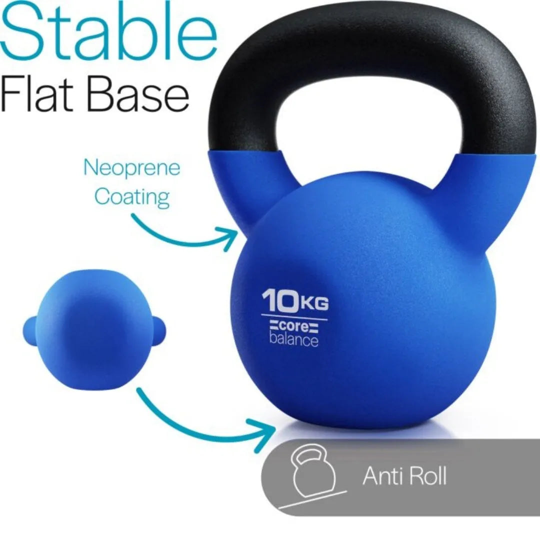 Blue cast iron teapot-shaped dumbbell weighing 10kg for home gym strength training