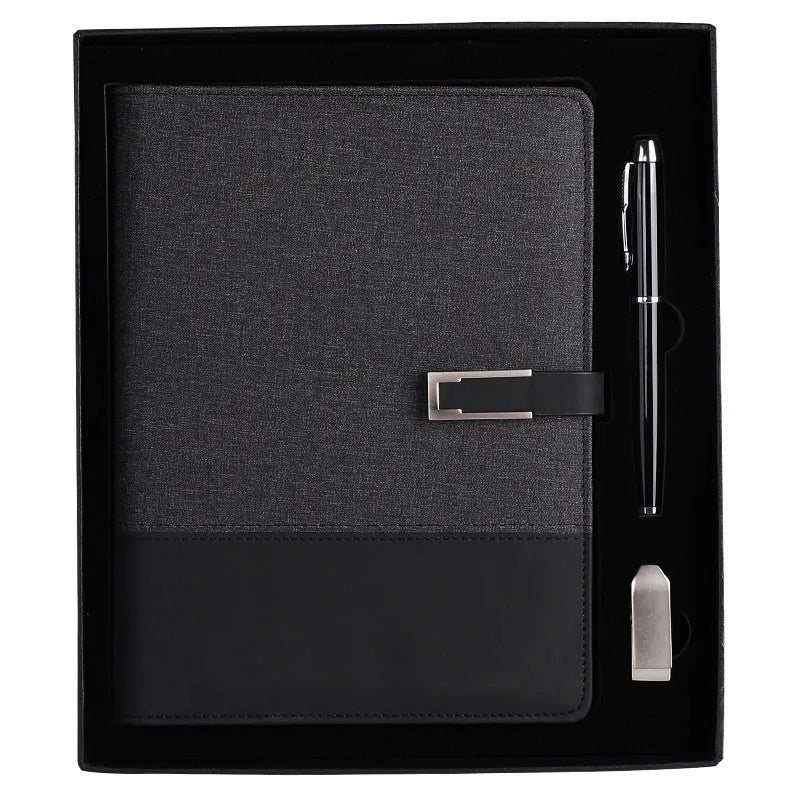 Soft leather-look A5 notebook in business brown with wood-free paper pages