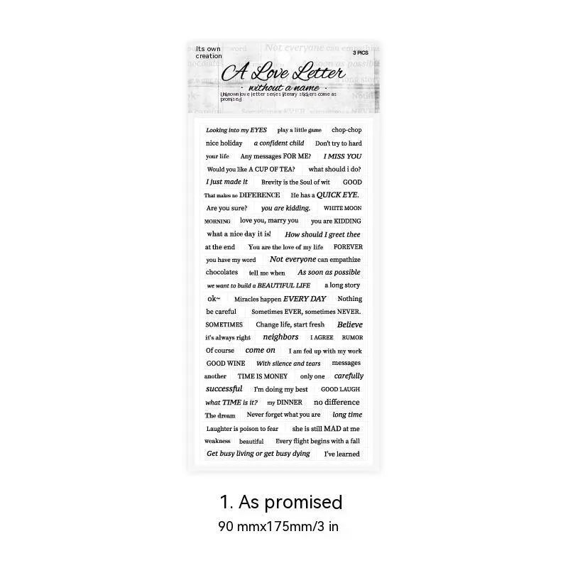 Japanese paper adhesive quotation sticker sheets in four ins style designs for DIY decoration