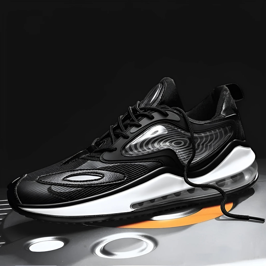 Men's summer casual shoes with air cushion technology in Space Black and Space White colour options