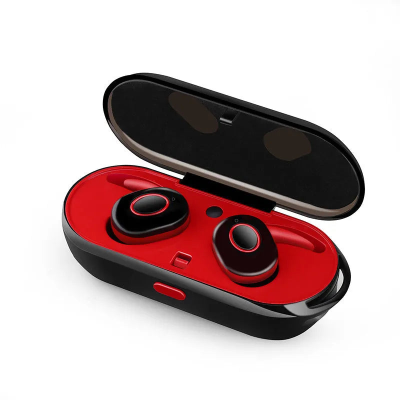 Compact Bluetooth wireless headphones with noise reduction in black, green, red, or white colours