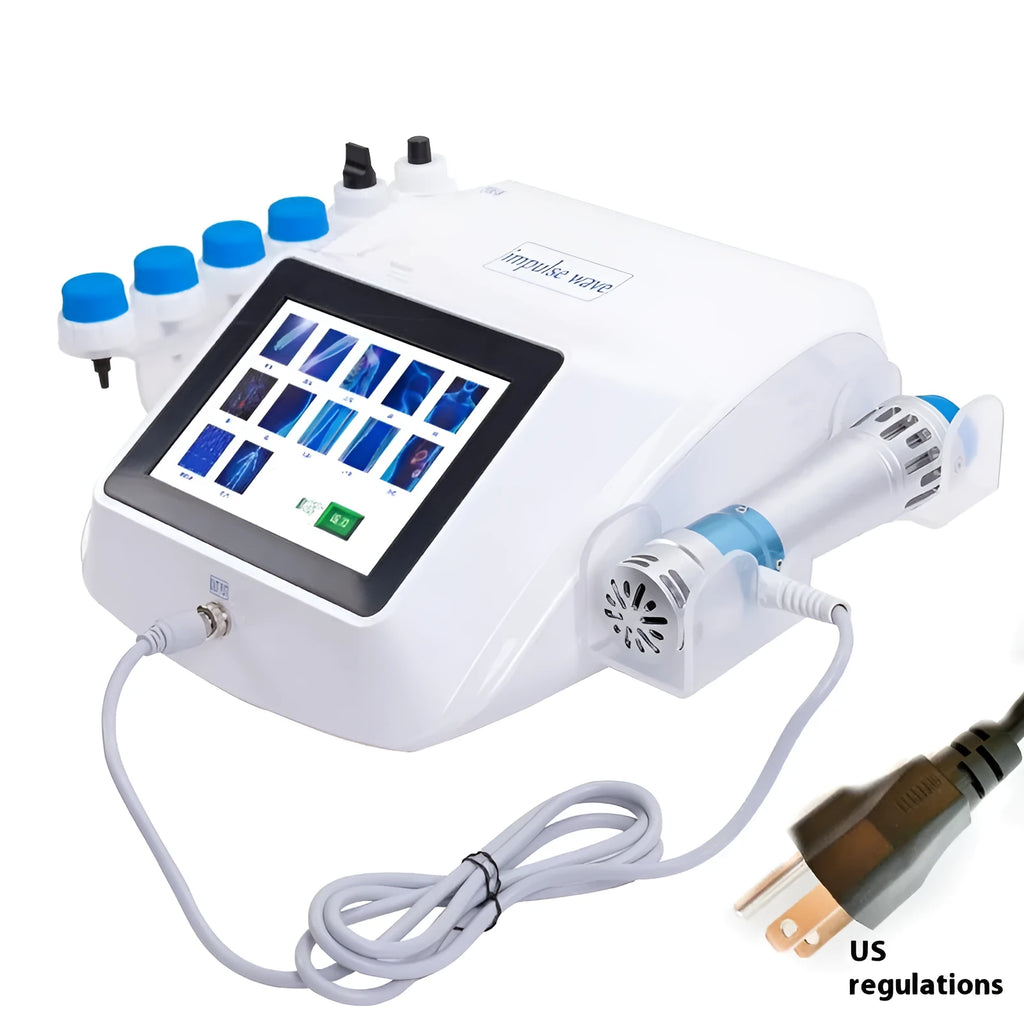 Electromagnetic extracorporeal shock wave physiotherapy instrument with handheld remote control device