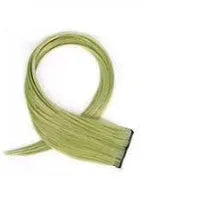60cm long gradient curly hair wig patch extension in mixed silk material showing vibrant colour options