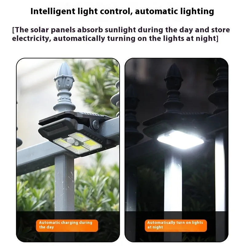White clip lamp with intelligent human body induction and waterproof IP65 rating