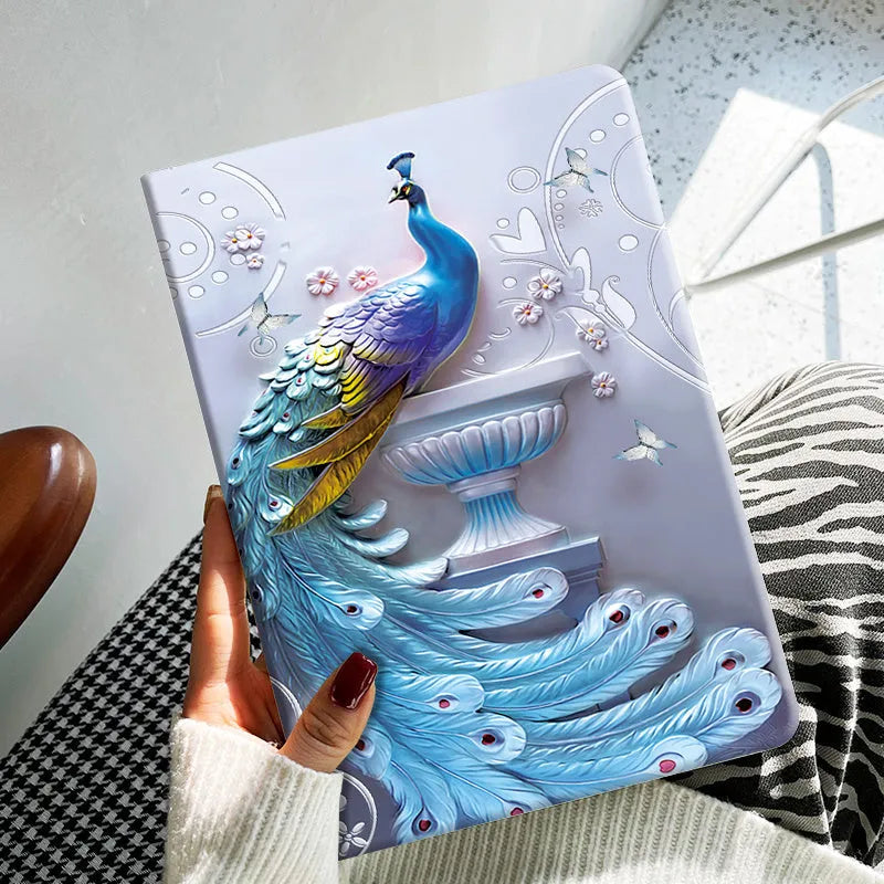 TPU anti-fall iPad case in cartoon style, available in four colours for iPad Pro, Air and mini models.