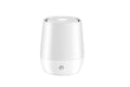 White USB aroma diffuser with simulated flame effect showing 138mm length