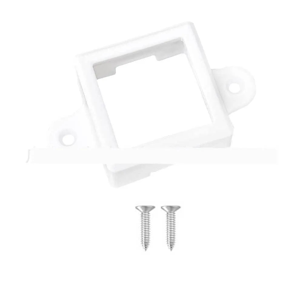 White plastic LED lampshade with fixed bracket measuring 1.7cm by 6cm