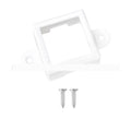 White plastic LED lampshade with fixed bracket measuring 1.7cm by 6cm