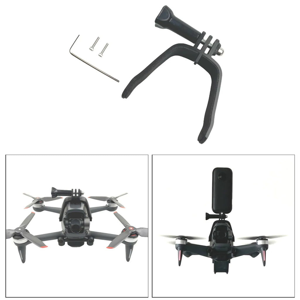 3D printed hard plastic expansion bracket with soft sponge padding for GoPro camera mounting