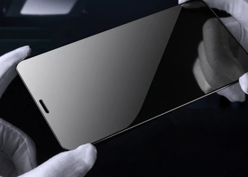 Tempered glass screen protector for Samsung Galaxy smartphones showing full-screen coverage.
