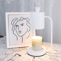 European style aromatherapy wax melt lamp with dimmer switch in white finish