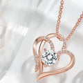 Women's 925 sterling silver necklace featuring a simple heart-shaped pendant.