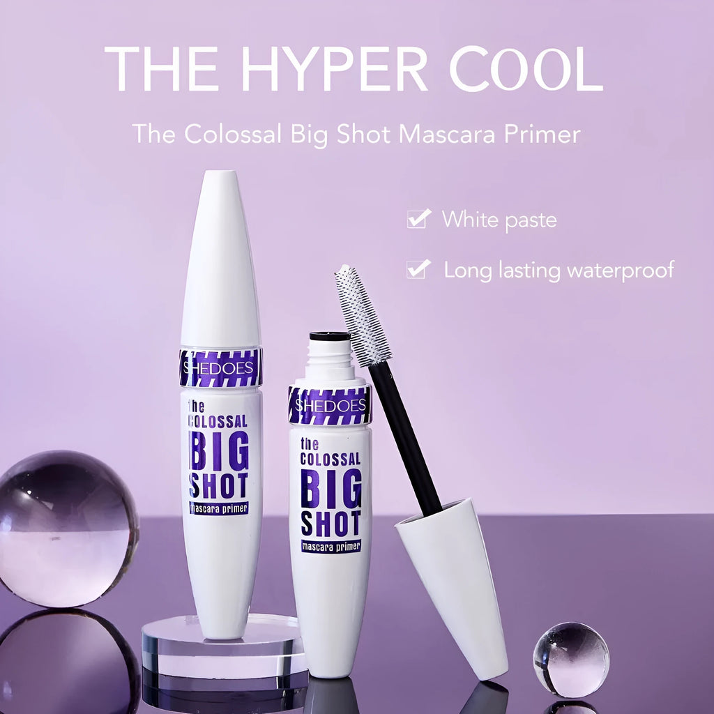 White waterproof mascara tube with 10ML capacity for curling and shaping