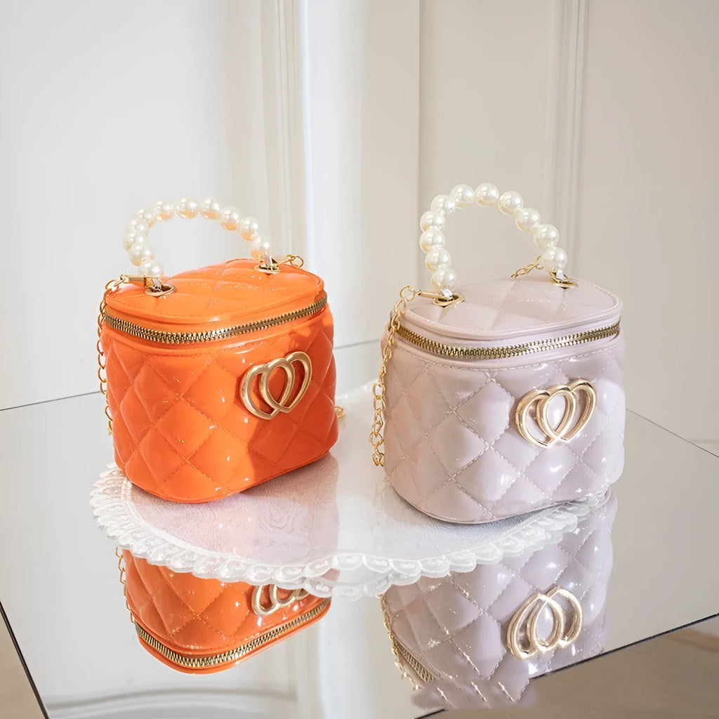 PVC bucket gel bag with heart pattern in multiple colour options