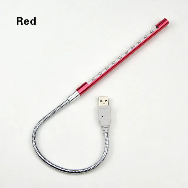 USB-powered aluminum alloy spiral LED night light in choice of six colours