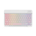 10-inch backlit Bluetooth keyboard for tablets with colourful RGB lighting in seven colour options