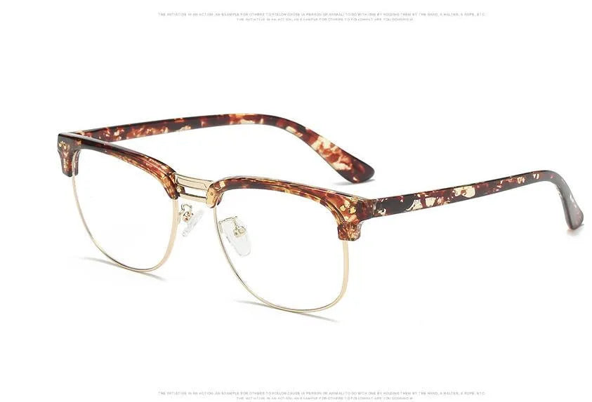 TR90 anti-blue light glasses full frame unisex vintage in bright black, sand black, dark brown, tea floral, or black floral.