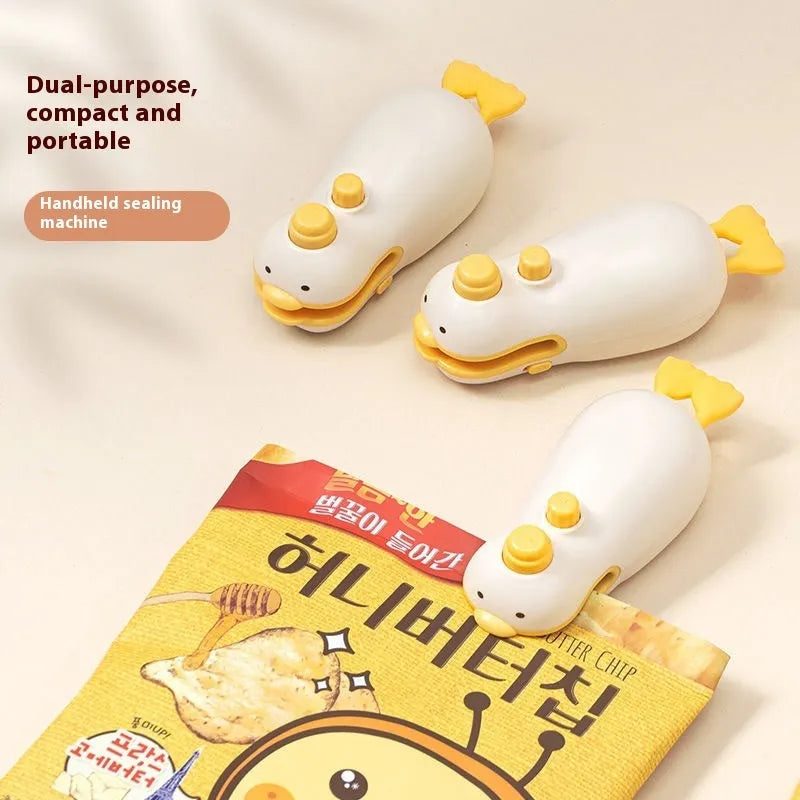 Yellow duck rechargeable sealing machine with charging cable