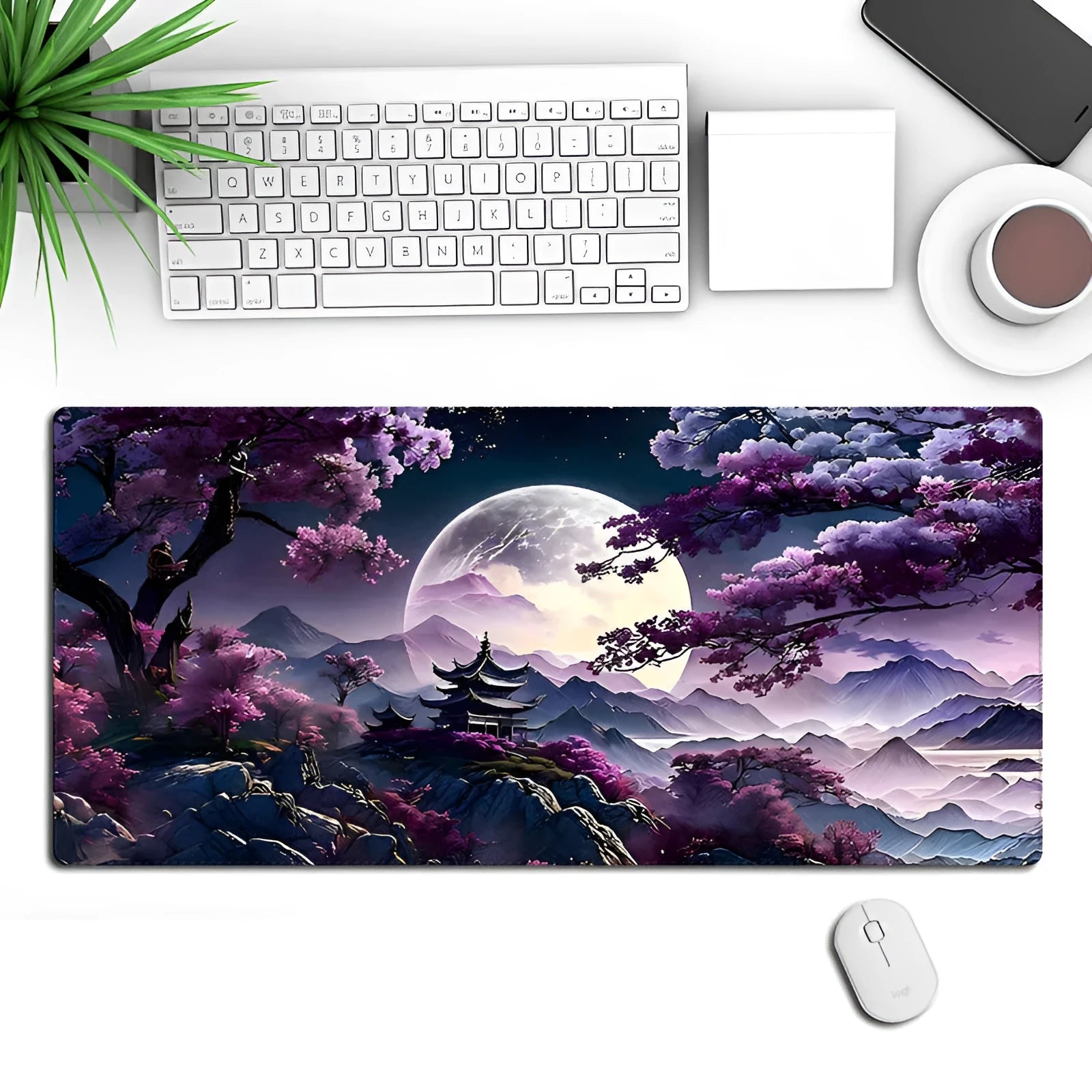 Large 400x900mm gaming mouse pad with precision lock edges and thermal transfer printed pattern
