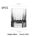 Crystal whiskey glass with thick bottom and lace design, 301-400ml capacity, single glass