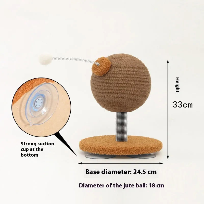 Hemp rope cat scratching board in large and small sizes with tumbler design